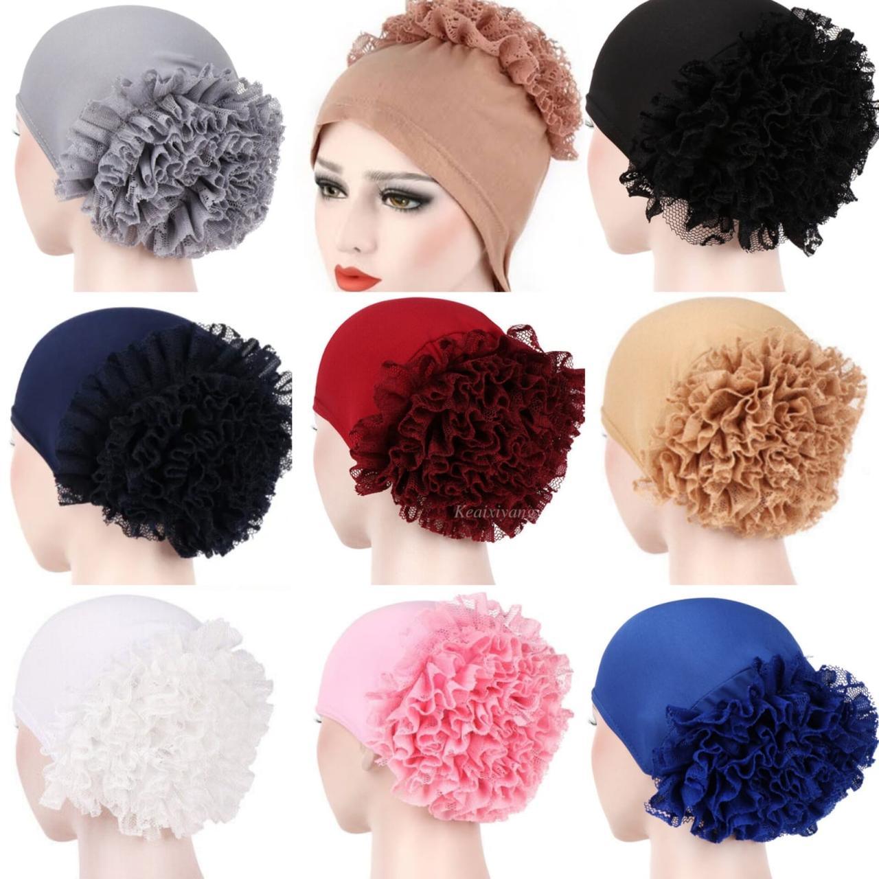 hijab cap with bun