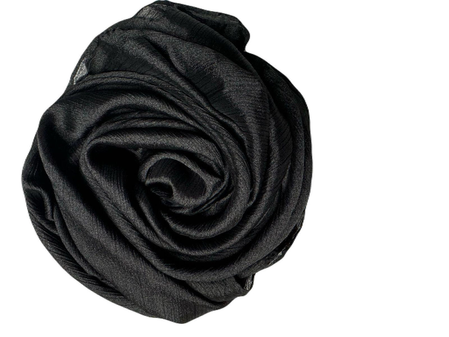 Bridal Silky Shine Hijabs Color Black