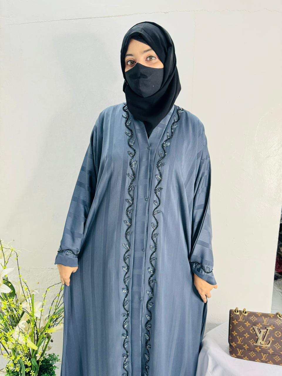 Cutdana Work Abaya Design 2 Be Hijabi