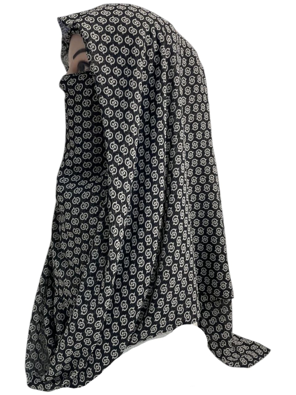 Printed Ninja Nector Hijab With Niqab Design D3