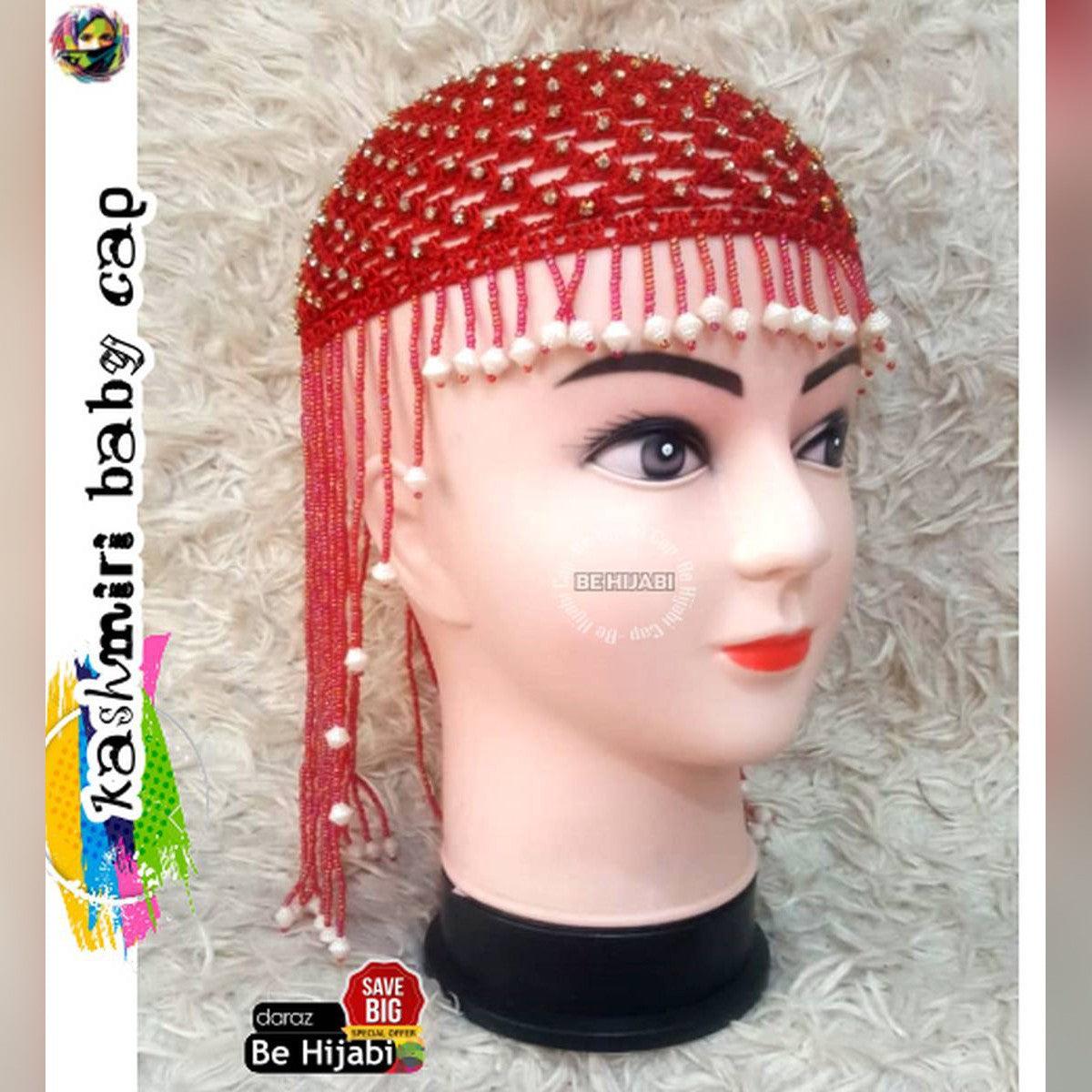 Unique Handmade Kashmiri Baby Cap Red