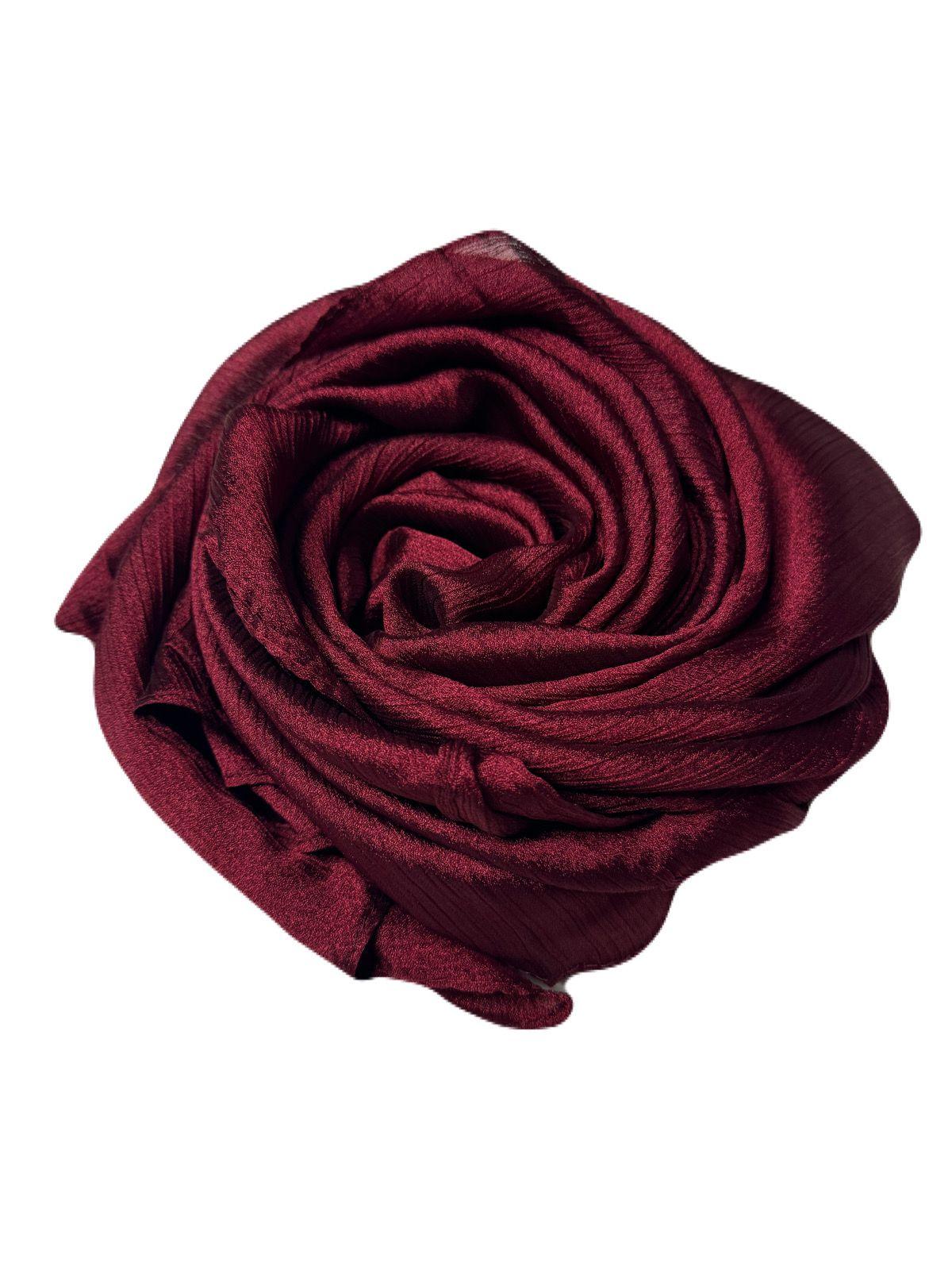 Bridal Silky Shine Hijabs Color Dark Maroon