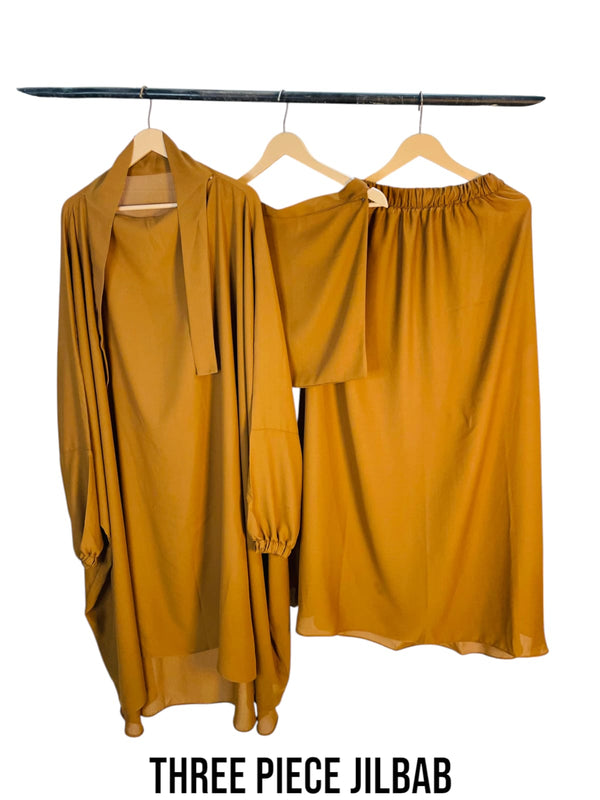 Three Piece Jilbab Color Warm Brown