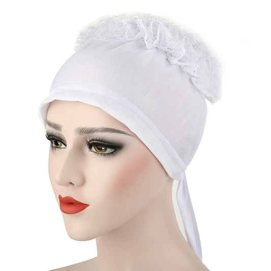 Hijab Turban Arabic Head Scarf Flower Women Chemo Cap Bandana For Women imported Quality