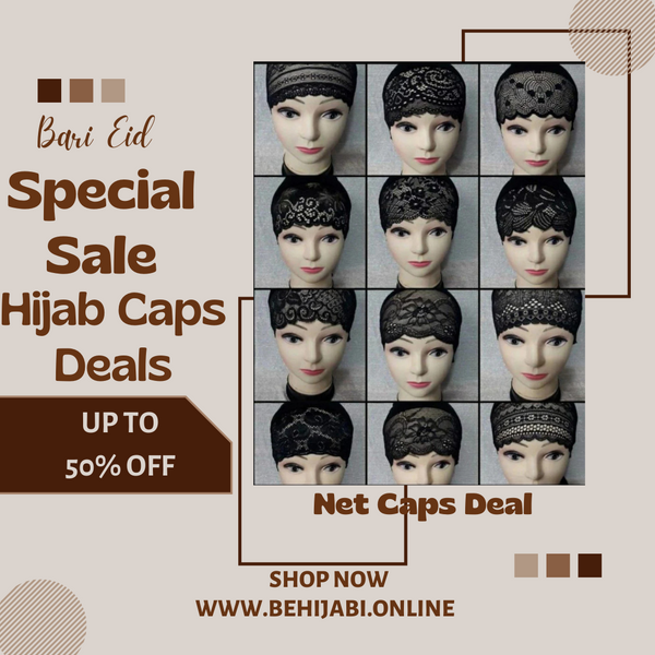Pack of 12 LADIES LACE BANDS NET CAPS Color Black