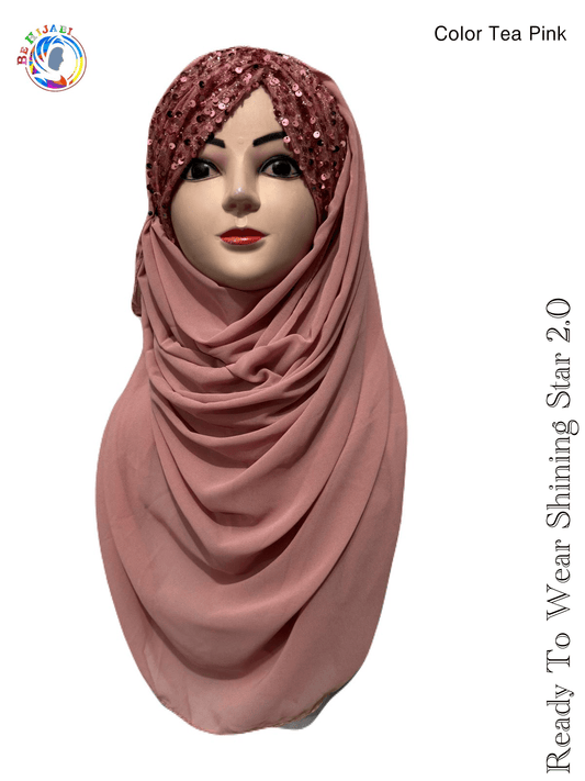 Bridal Hijab Shining Star 2.0 Tea Pink