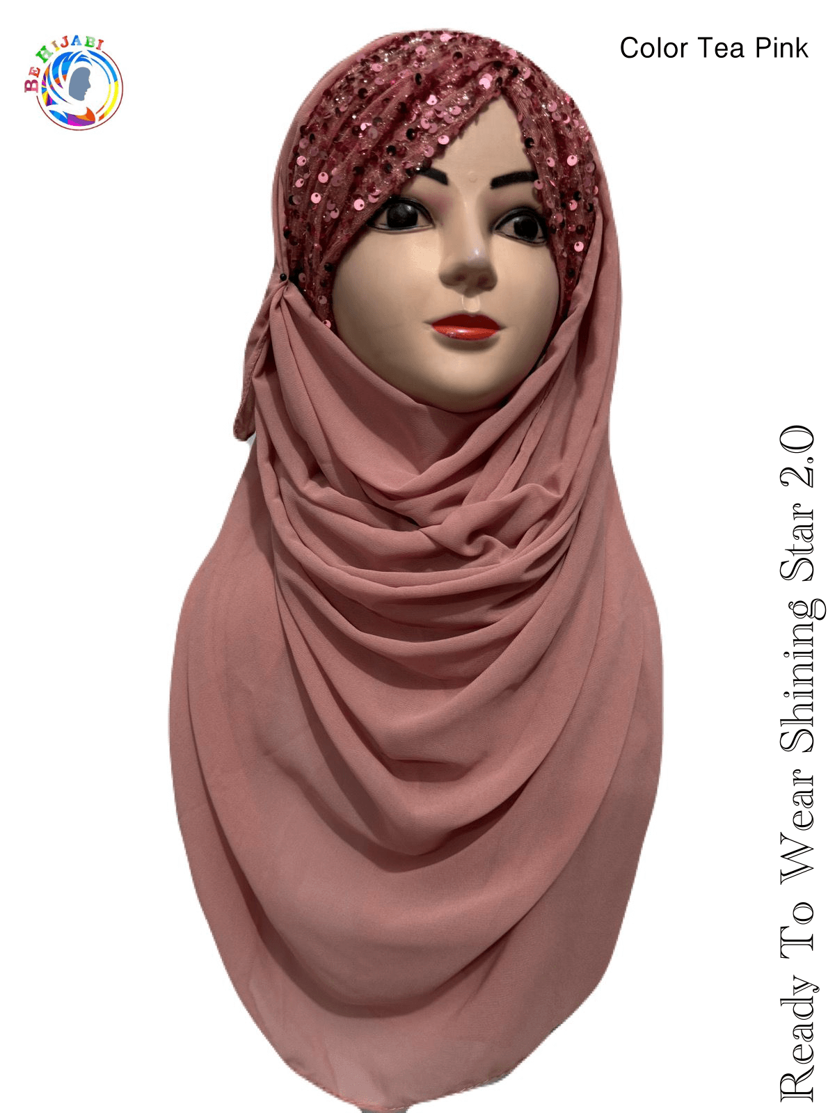 Bridal Hijab Shining Star 2.0 Tea Pink