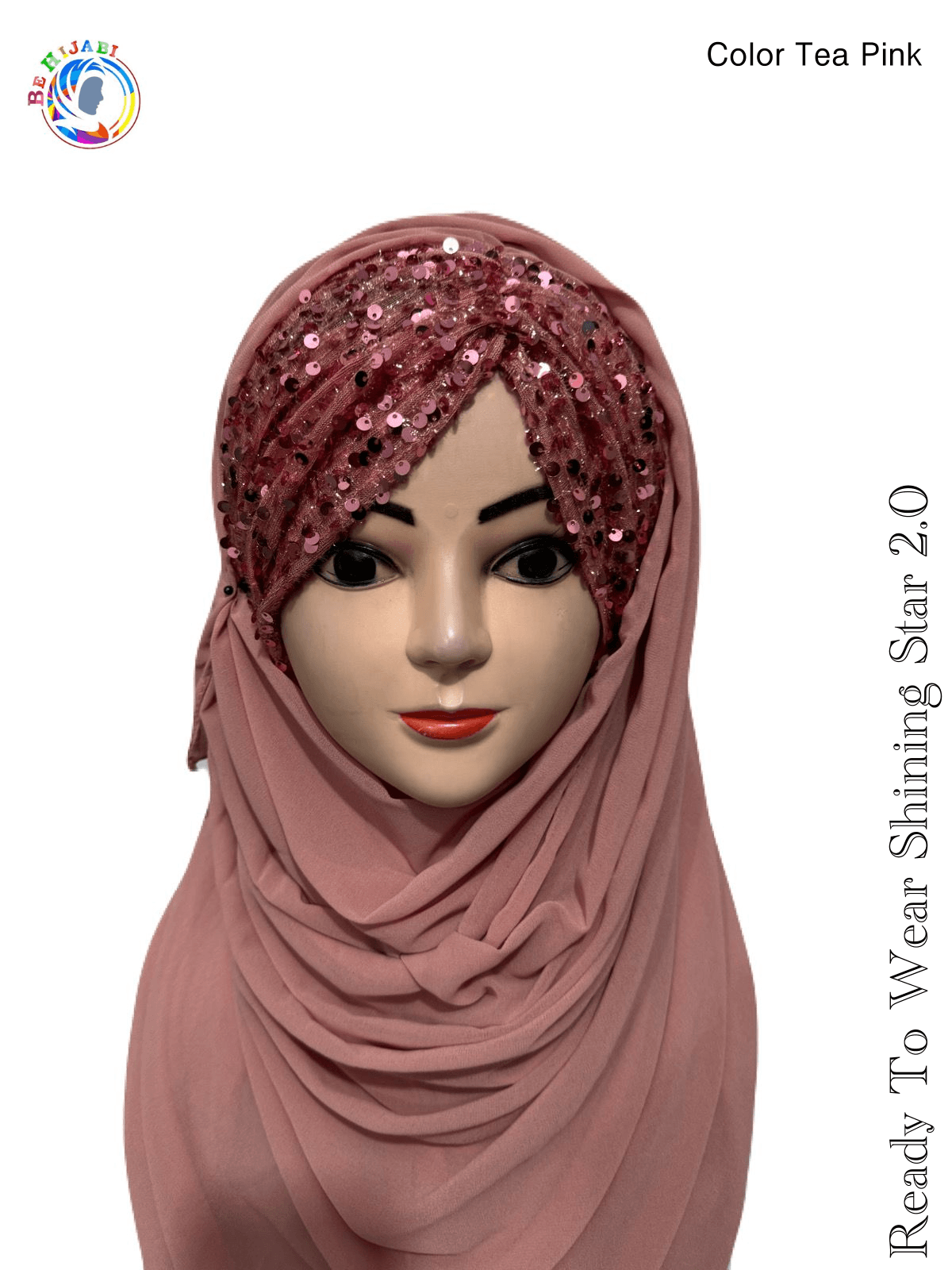 Bridal Hijab Shining Star 2.0 Tea Pink