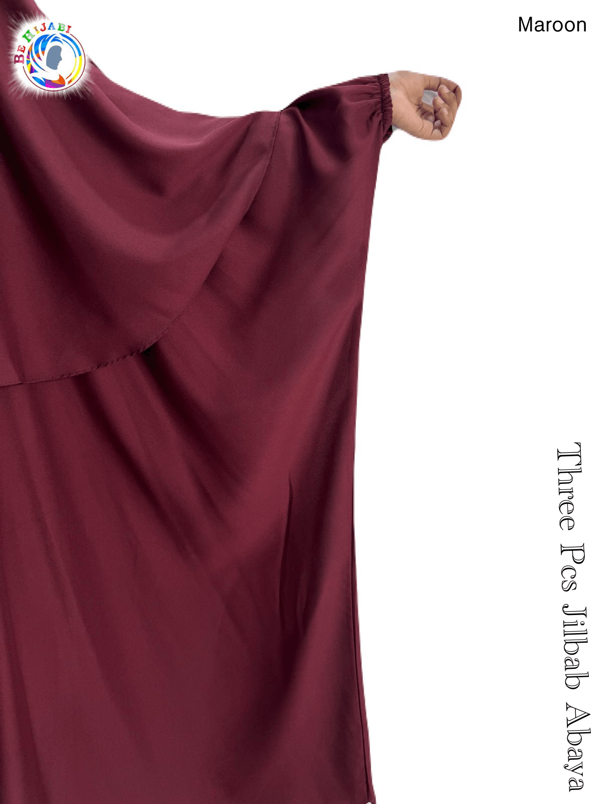 3 Piece Jilbab set Color Maroon