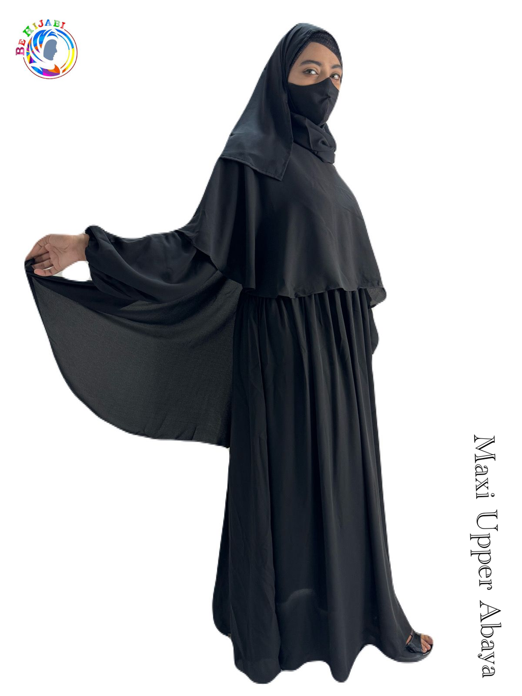 Maxi Upper Abaya Black