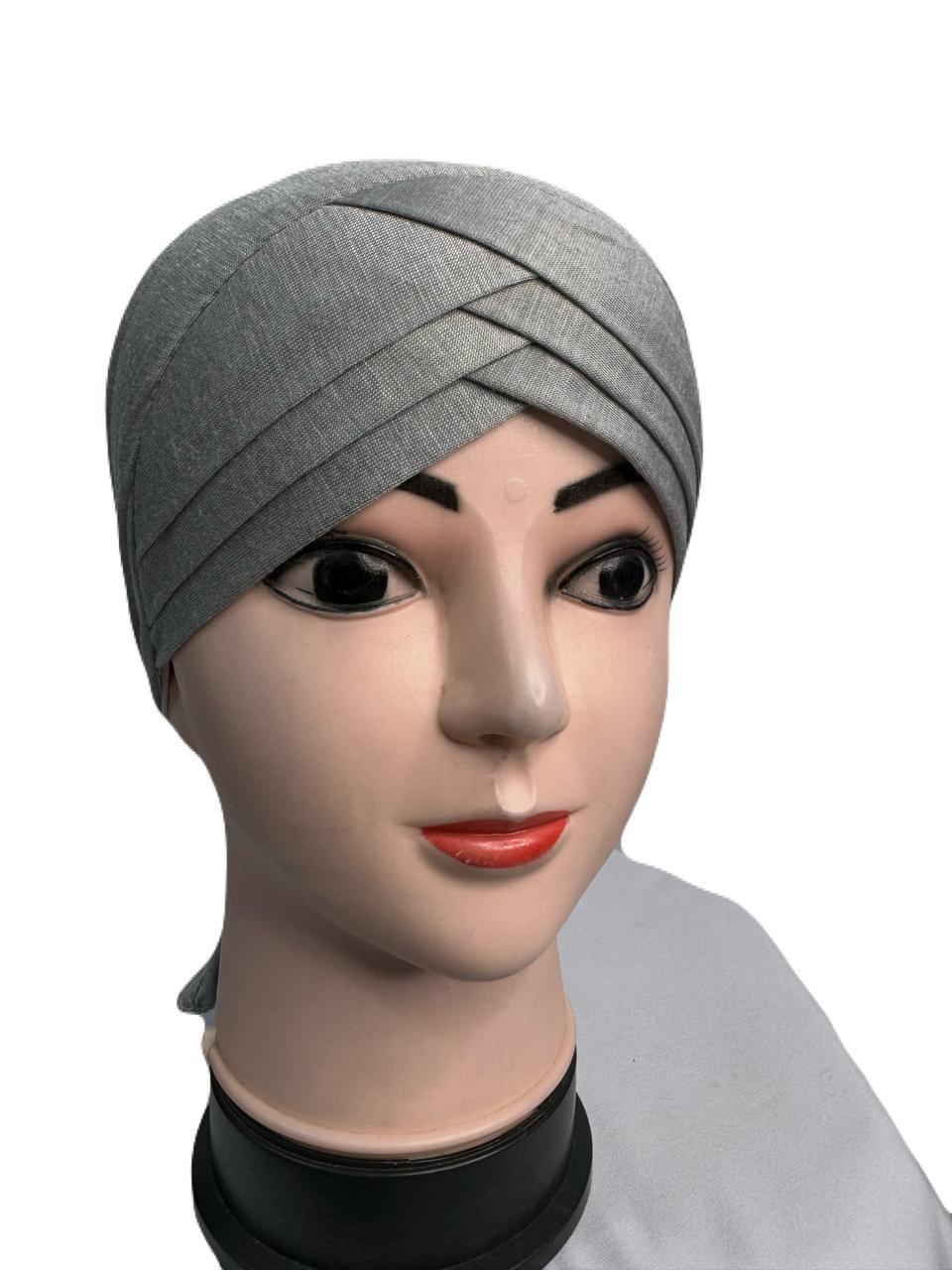 3D Layer Cap for Hijab Gray