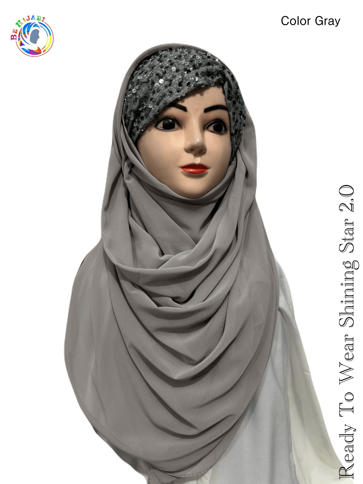 Bridal Hijab Shining Star 2.0 Grey