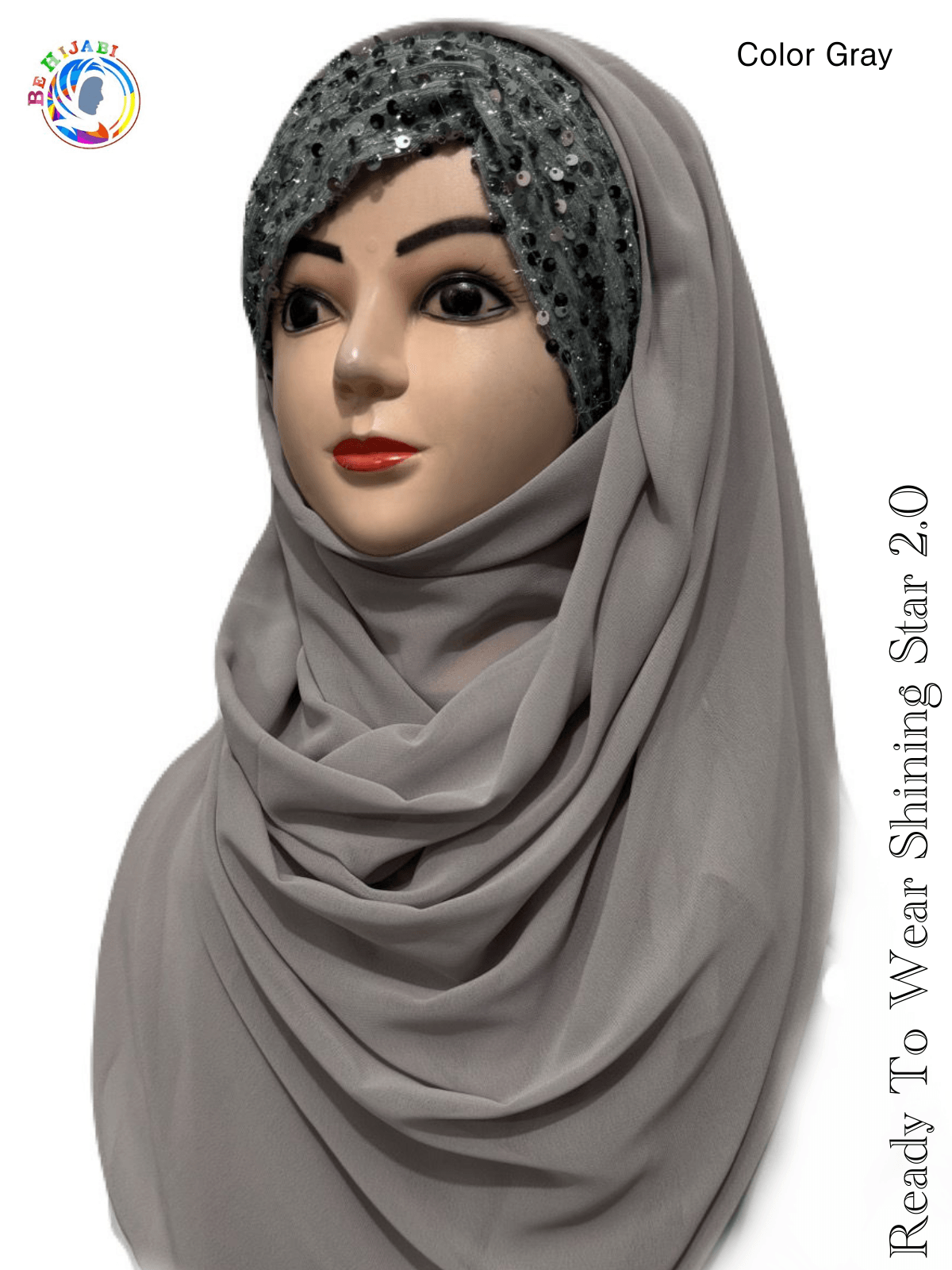 Bridal Hijab Shining Star 2.0 Grey