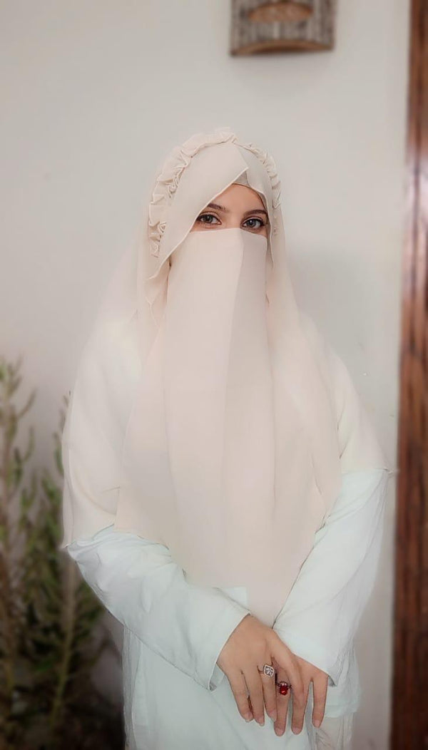 Princess Hijab | Ready To Wear Crown Hijab | 2 Pcs Color Light Skin