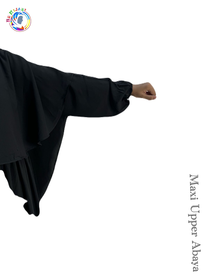 Maxi Upper Abaya Black