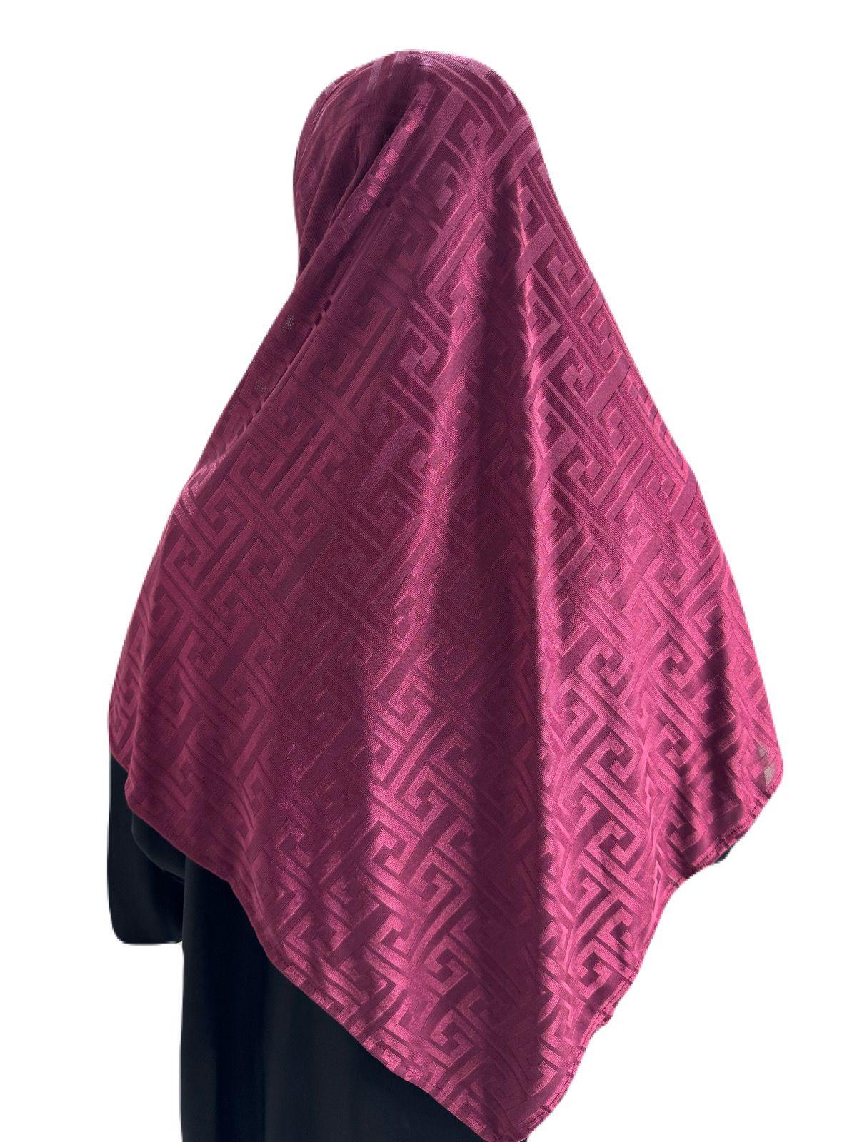 Self Design Silky Jersey Hijabs Maroon