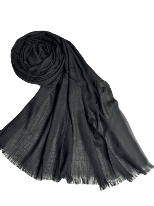 Lawn Plain Premium Hijabs Color Black