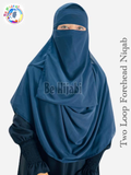 Double Loop Hijab With Forehead Niqab Patti 2 piece set