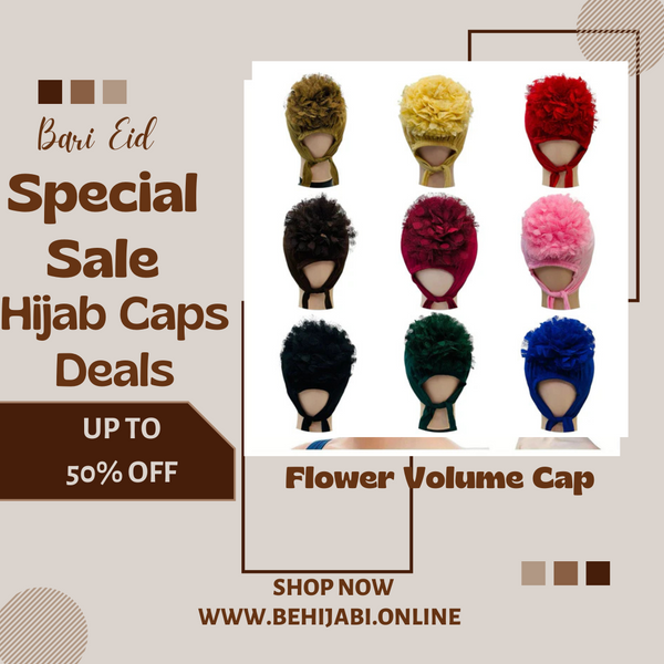 Flower Volume Cap Pack Of 4 Random Colors