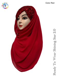 Bridal Hijab Shining Star 2.0 RED