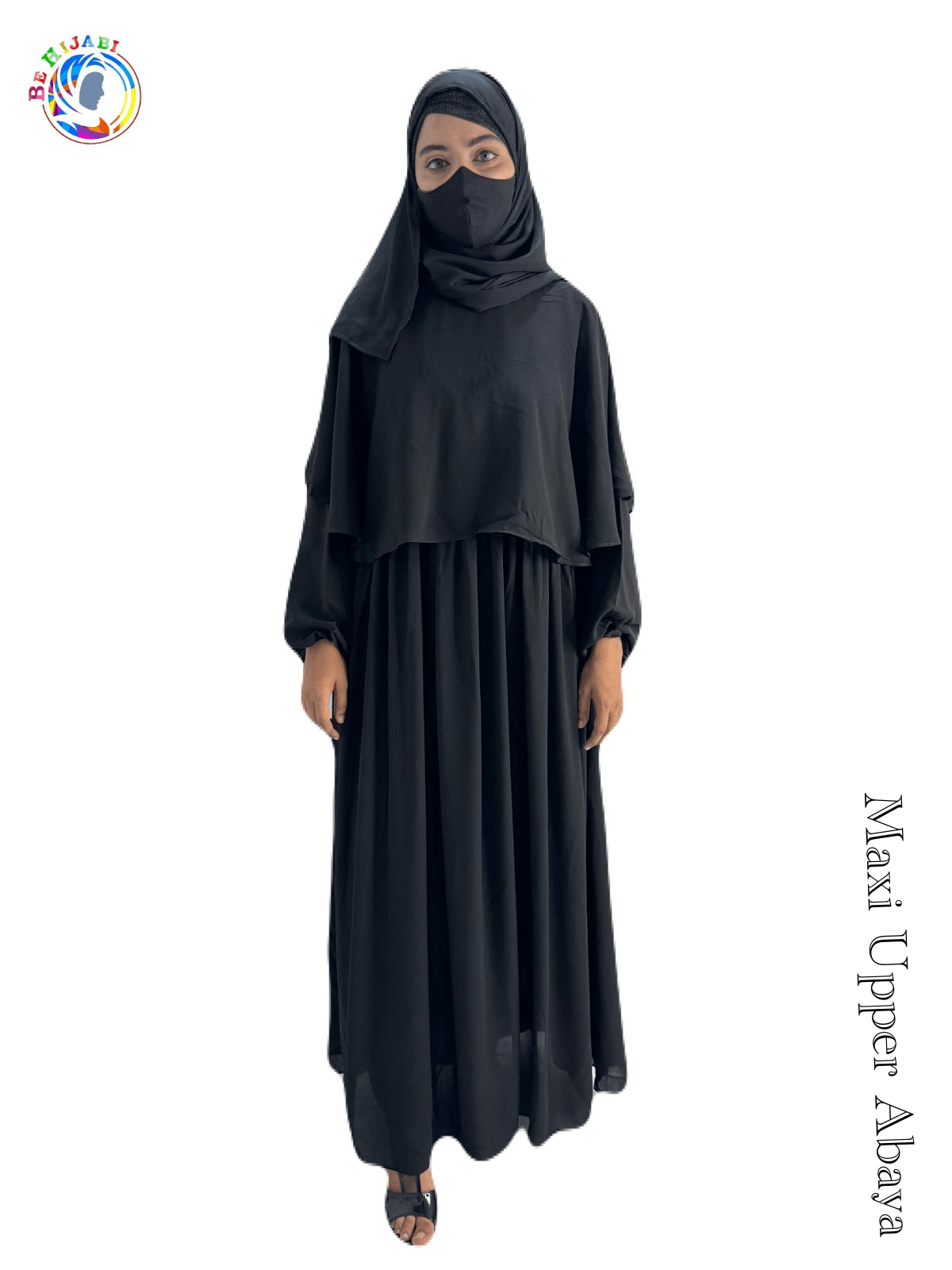 Maxi Upper Abaya Black