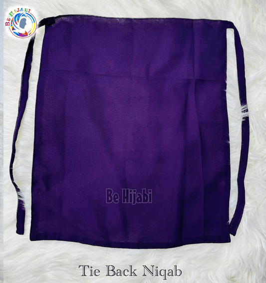 Tie Back Niqabs Dark Purple