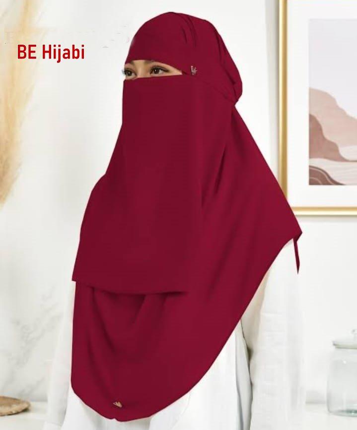 Double Loop Hijab With Forehead Niqab Patti 2 piece set