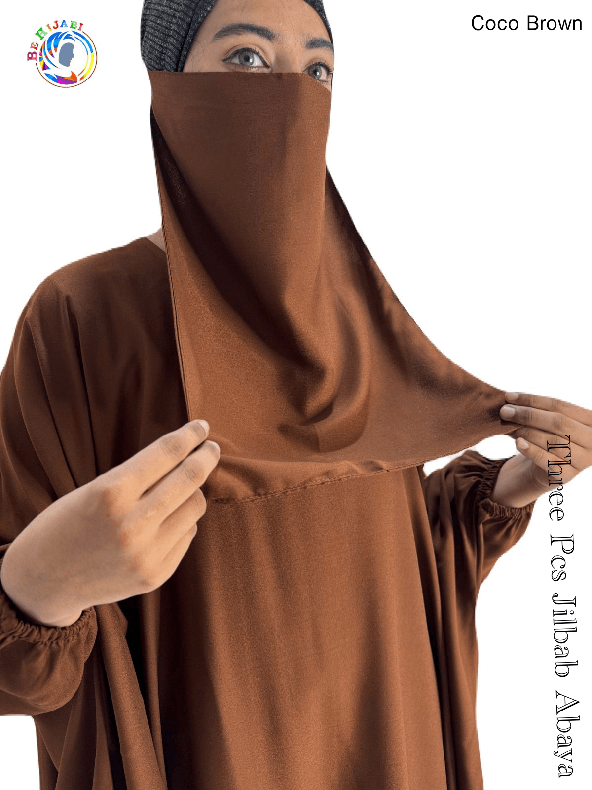 3 Piece Jilbab set Color Coco Brown