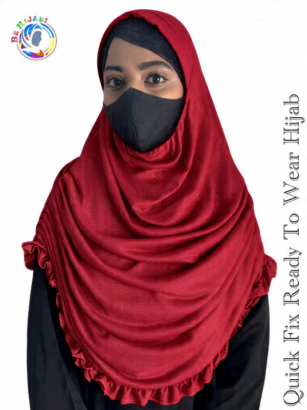 Quick Fix Plating Ready To Wear Hijab Maroon