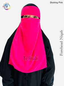 Forehead Niqabs Color Shocking Pink