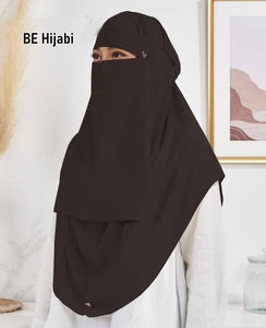 Double Loop Hijab With Forehead Niqab Patti 2 piece set