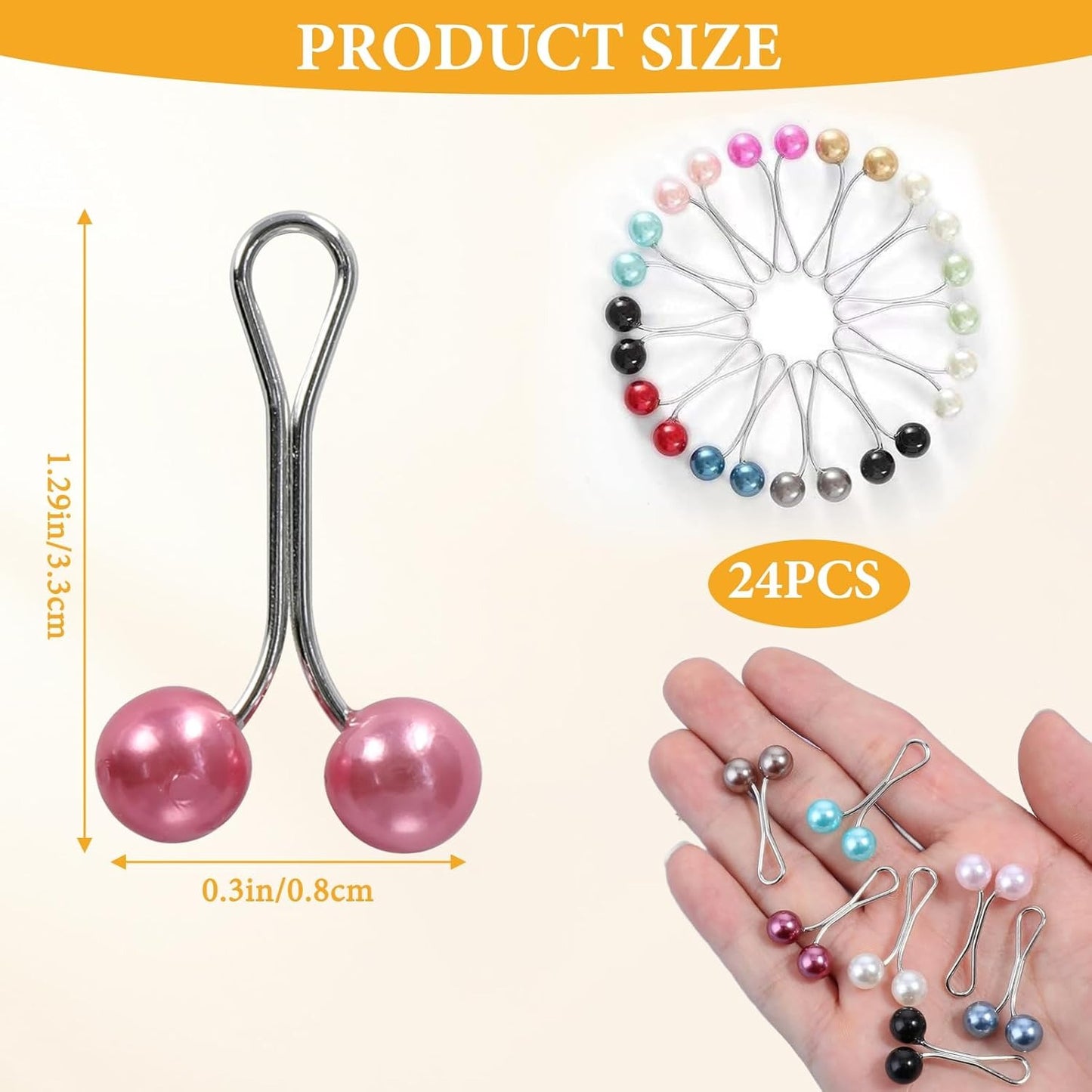 6 Pcs Hijab Pins for Women, Hijab Clips,