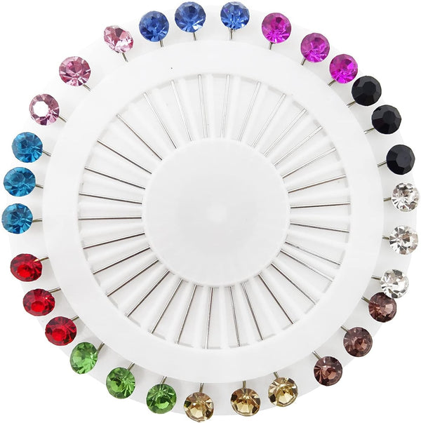 Hijab Fancy Pins Disc Black & White