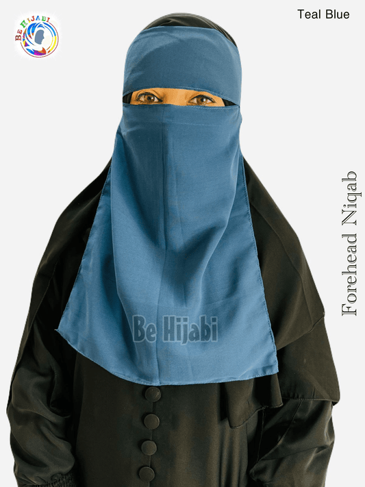 Forehead Niqabs Color Teal Blue