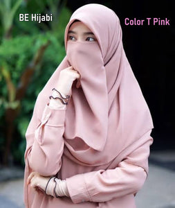 Double Loop Hijab With Forehead Niqab Patti 2 piece set