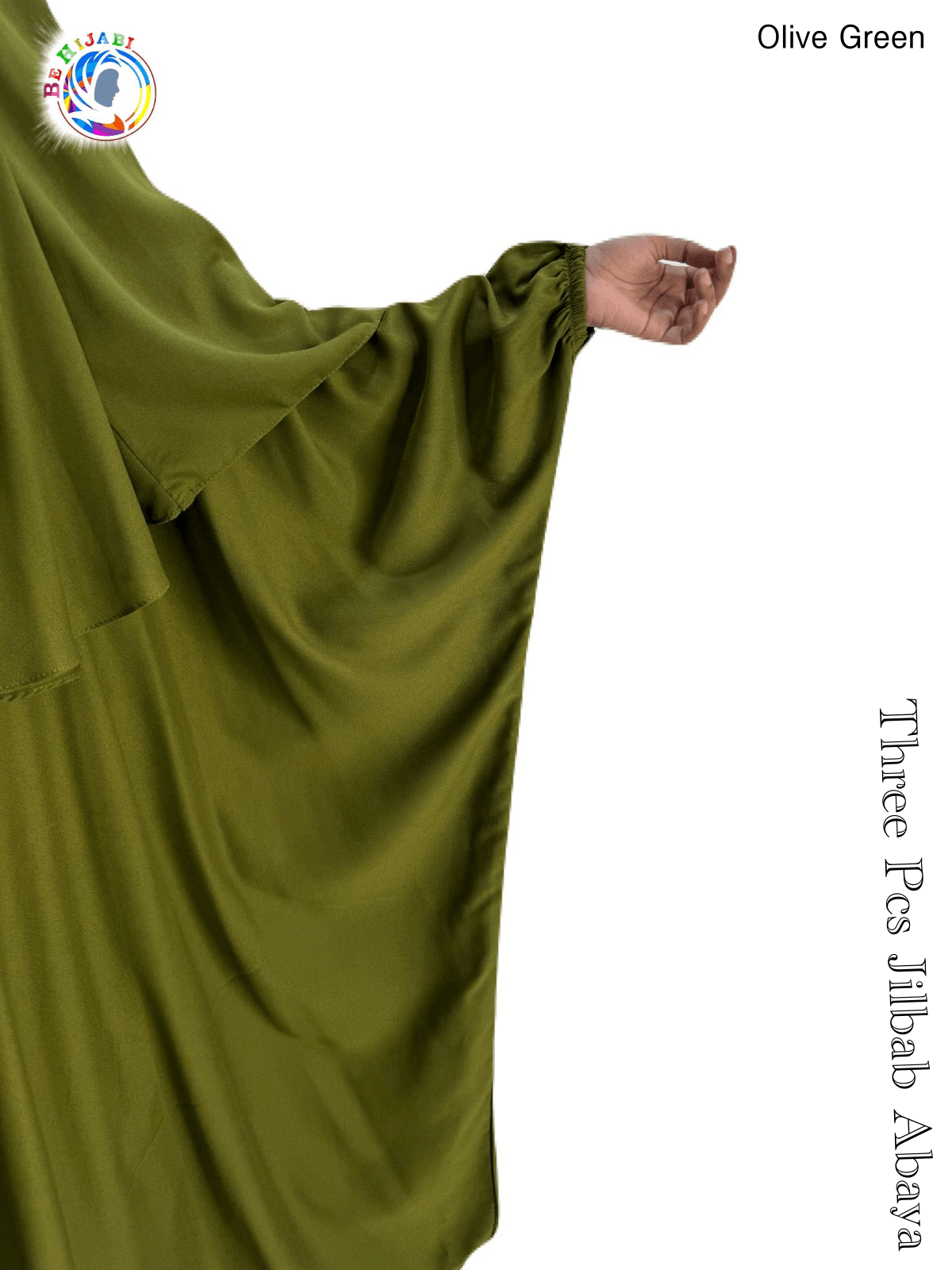 3 Piece Jilbab set Color Olive Green