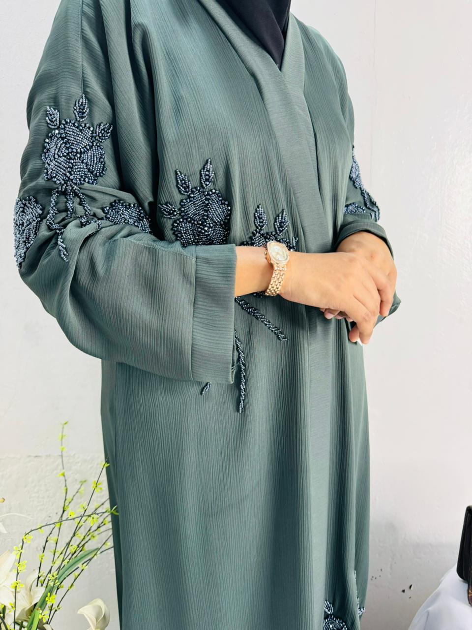 Cutdana Work Abaya Design 5