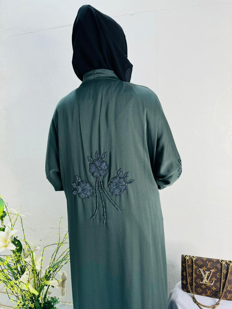 Cutdana Work Abaya Design 5