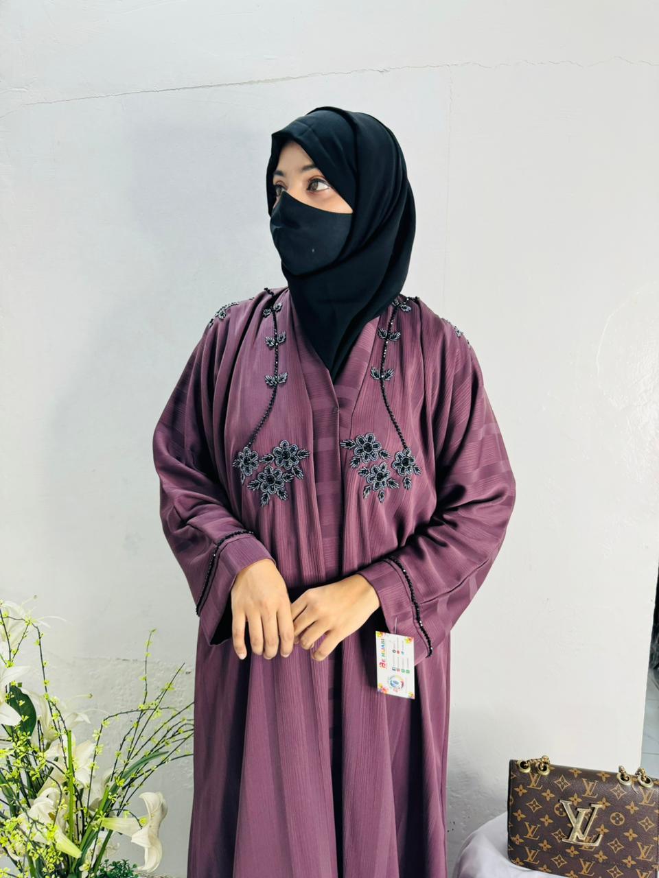 Cutdana Work Abaya Design 6