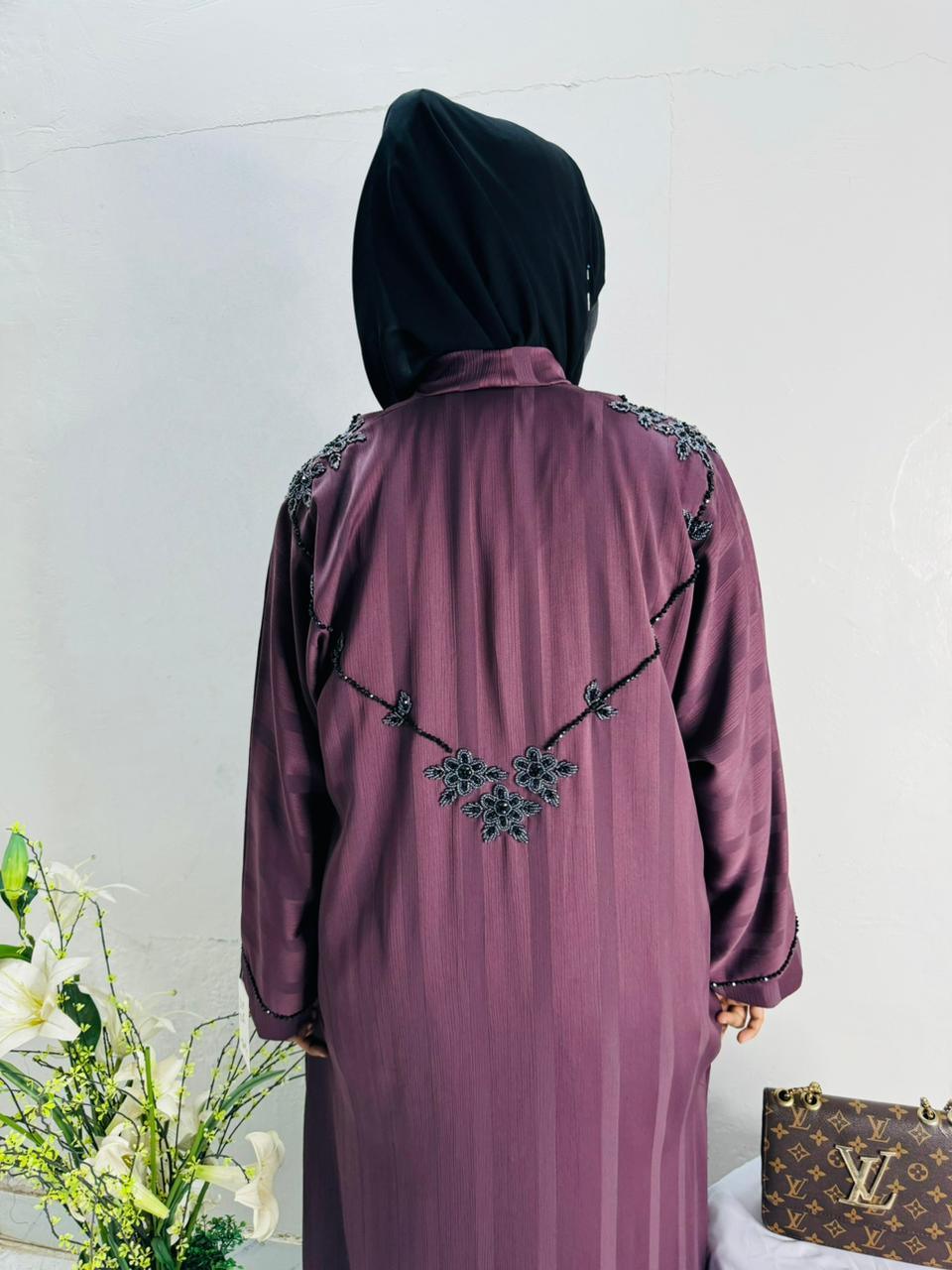 Cutdana Work Abaya Design 6