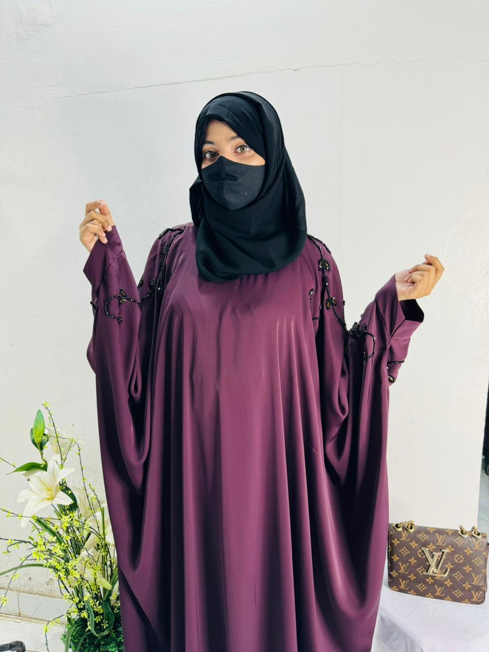 Cutdana Work Abaya Design 7