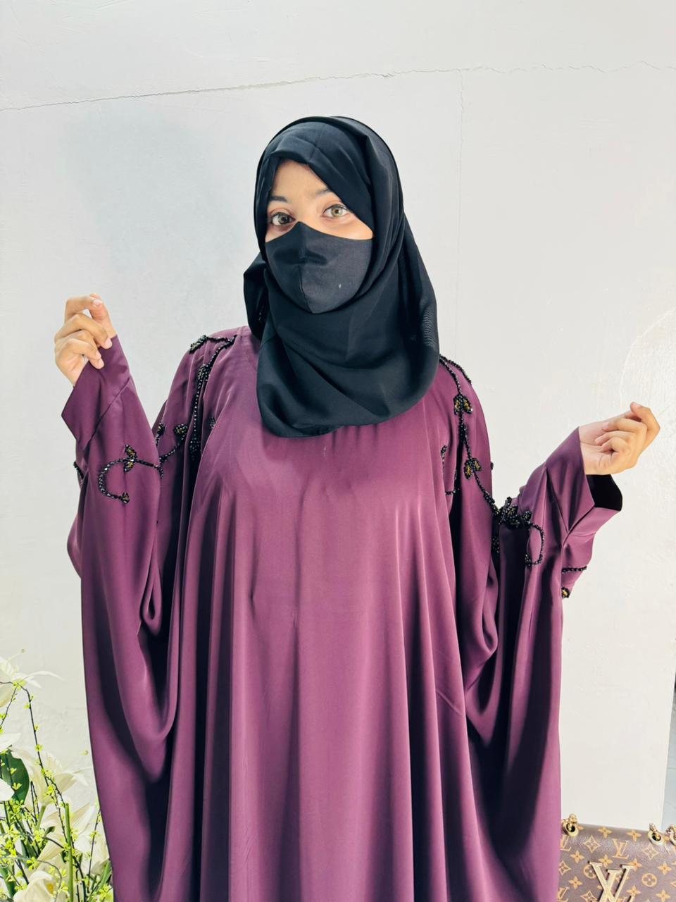 Cutdana Work Abaya Design 7