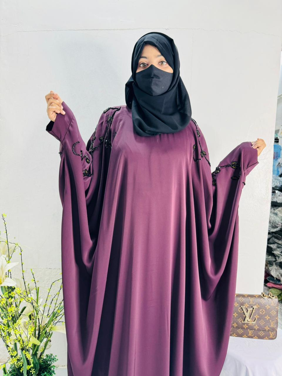 Cutdana Work Abaya Design 7