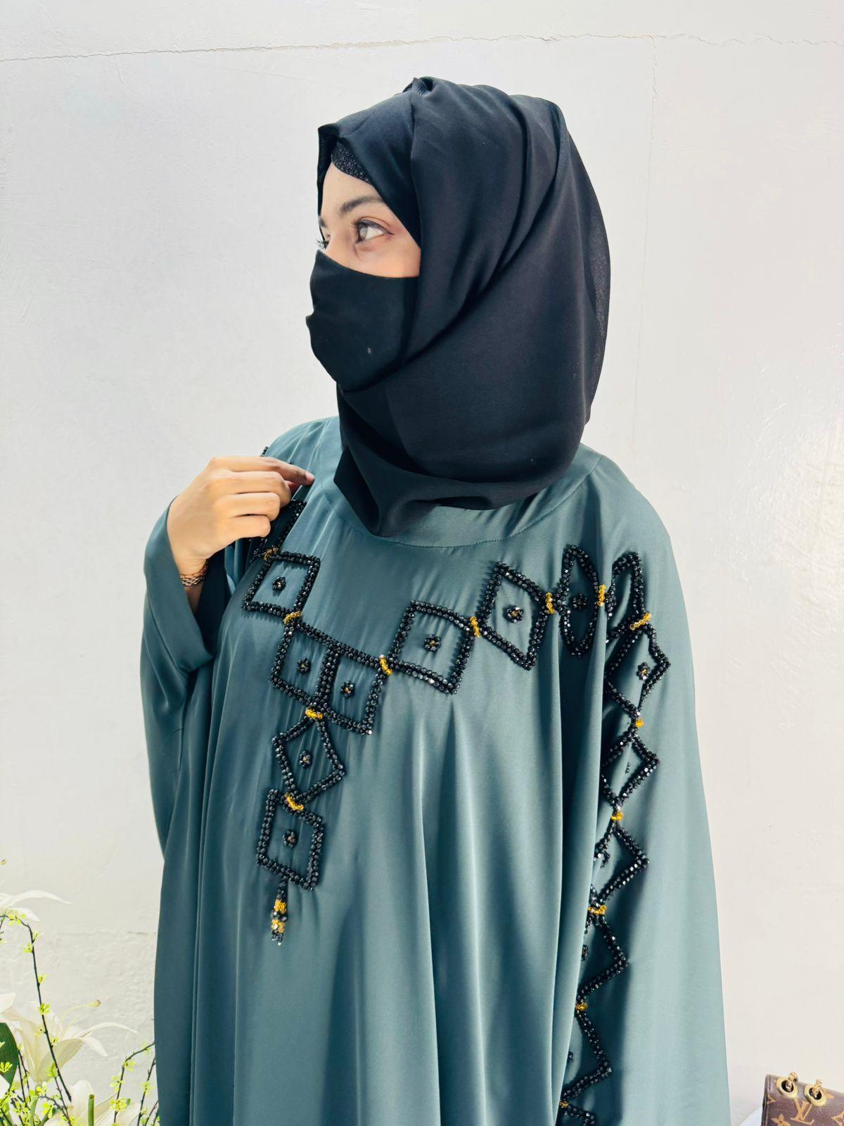 Cutdana Work Abaya Design 9