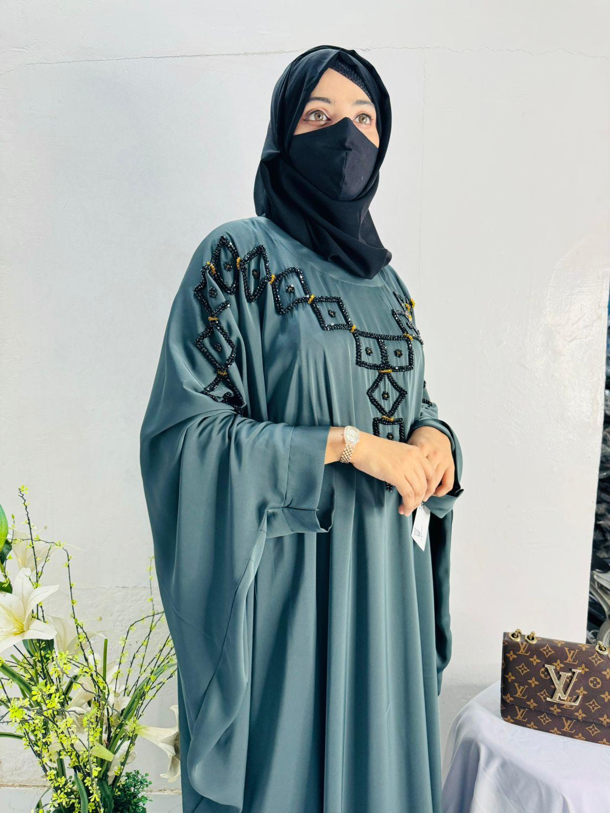 Cutdana Work Abaya Design 9