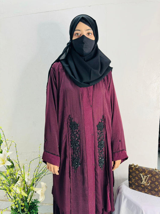 Cutdana Work Abaya Design 10