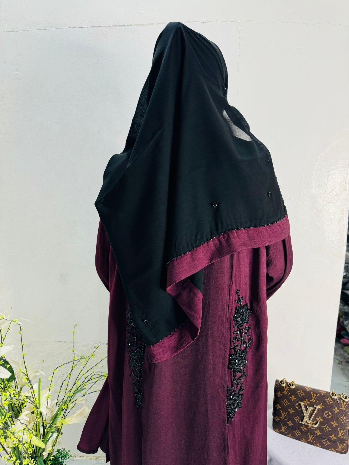 Cutdana Work Abaya Design 10