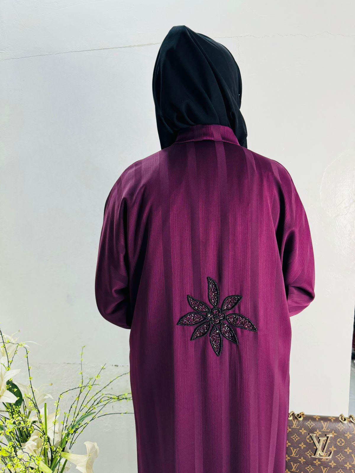 Cutdana Work Abaya Design 13