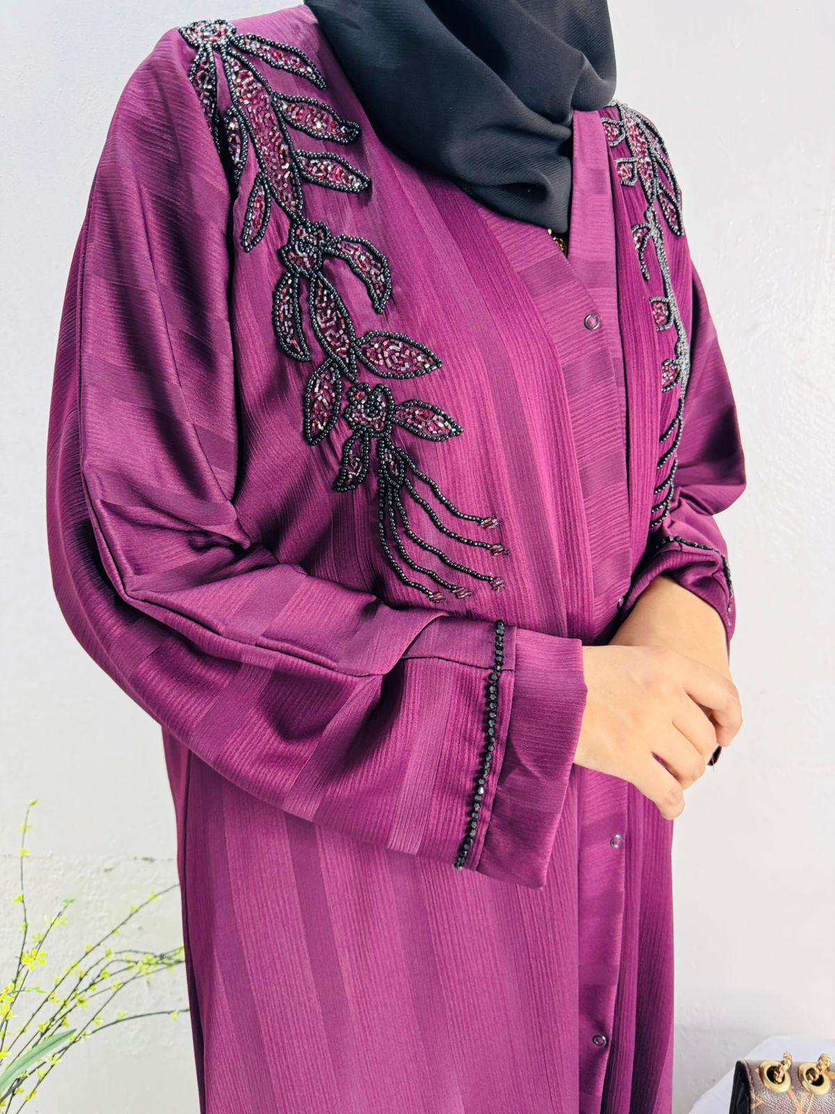 Cutdana Work Abaya Design 13