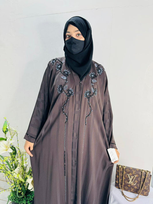 Cutdana Work Abaya Design 3